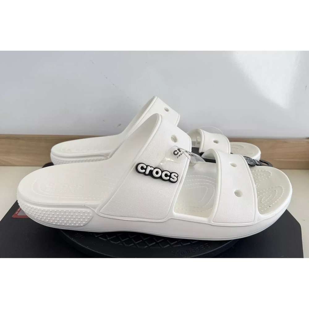 Crocs Classic Slide Two Strap Sandal White / Men's 12